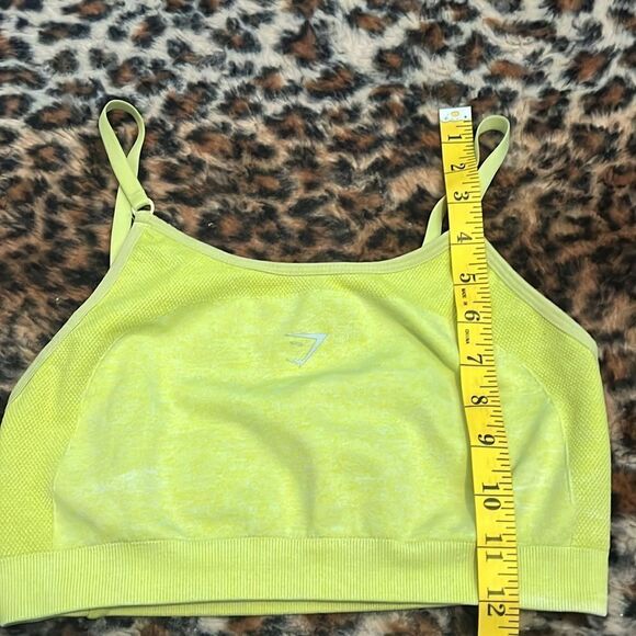 Gymshark Bright Yellow Green Athletic Sports Bra Gym Workout Athleisure Yoga - Picture 6 of 11